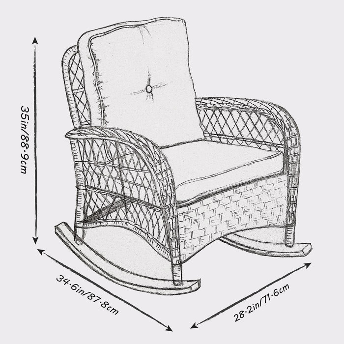 August Grove® Kaeden Wicker 2 Person Outdoor Seating Group with